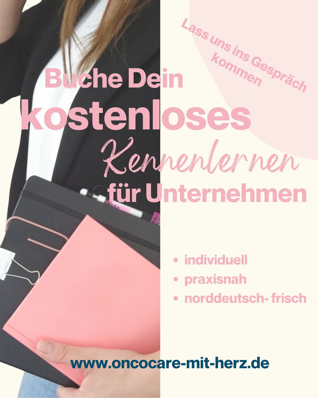 Kostenloses Erstgespräch (30 Minuten) zum Kennenlernen für Unternehmen Kostenloses Erstgespräch (30 Minuten) zum Kennenlernen für Unternehmen