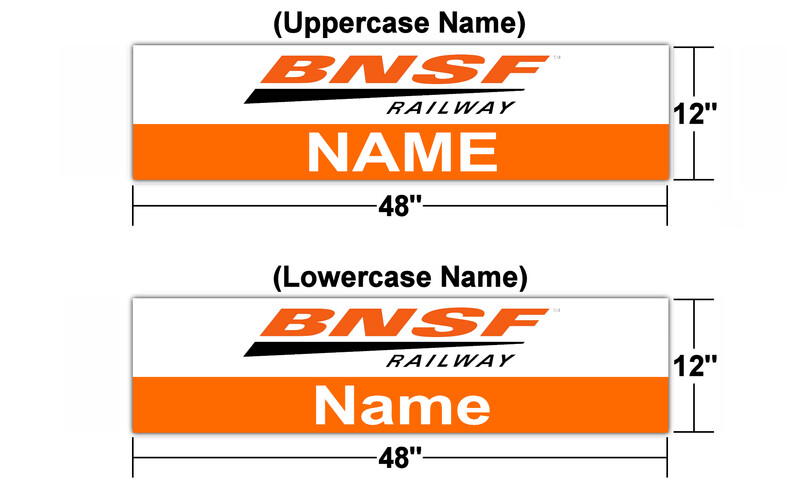 BNSF Version 1 Station Sign 48&quot; x 12&quot; (Customizable)