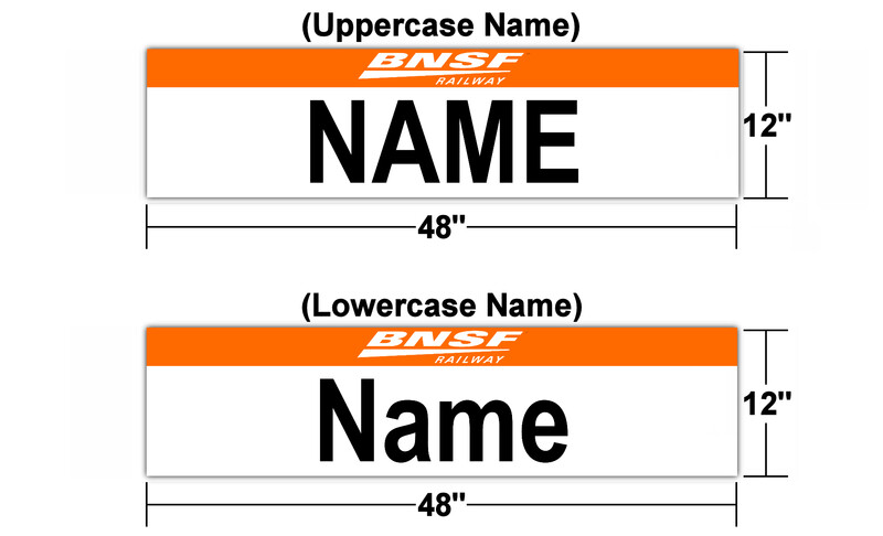 BNSF Version 2 Station Sign 48&quot; x 12&quot; (Customizable)