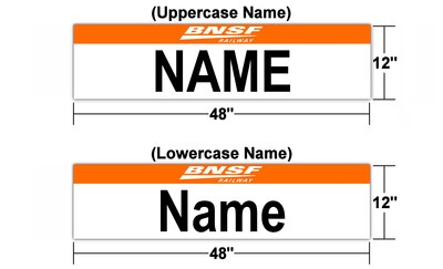 BNSF Version 2 Station Sign 48&quot; x 12&quot; (Customizable)