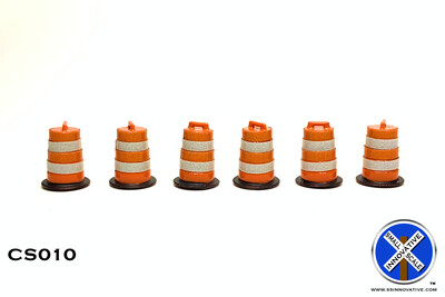Traffic Construction Barrel (6 Pack)