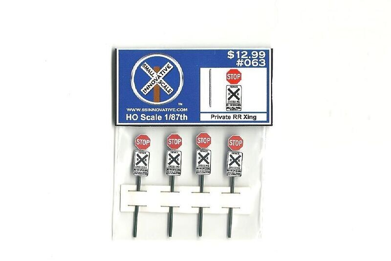 Private Railroad Crossing (4 Pack)
