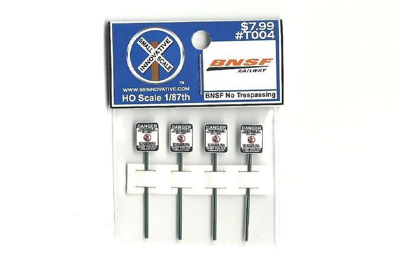 BNSF No Trespassing (4 Pack)