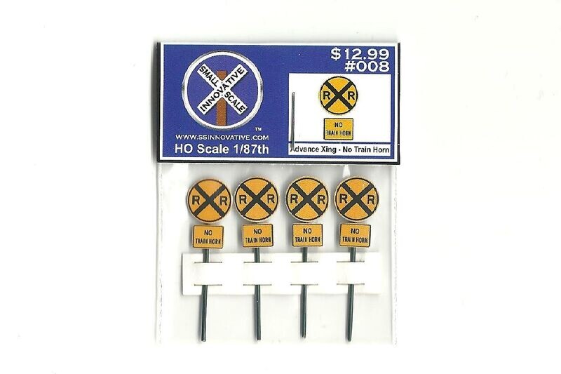 Advance RR Xing - No Train Horn (4 Pack)