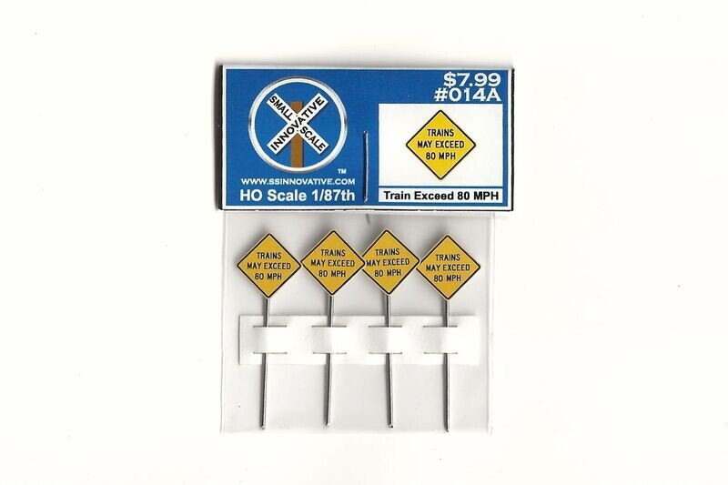 Trains May Exceed 80 MPH (4 Pack)