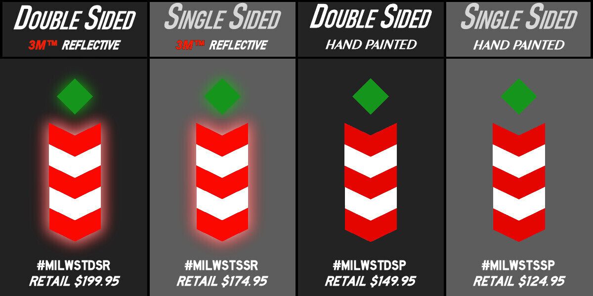 Milwaukee Road Switch Stand Chevron Target + Green Diamond Target