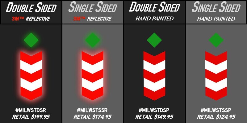 Milwaukee Road Switch Stand Chevron Target + Green Diamond Target