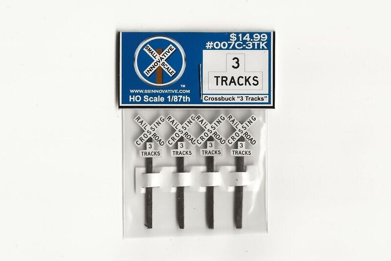 Crossbuck &quot;3 Tracks&quot; (4 Pack)