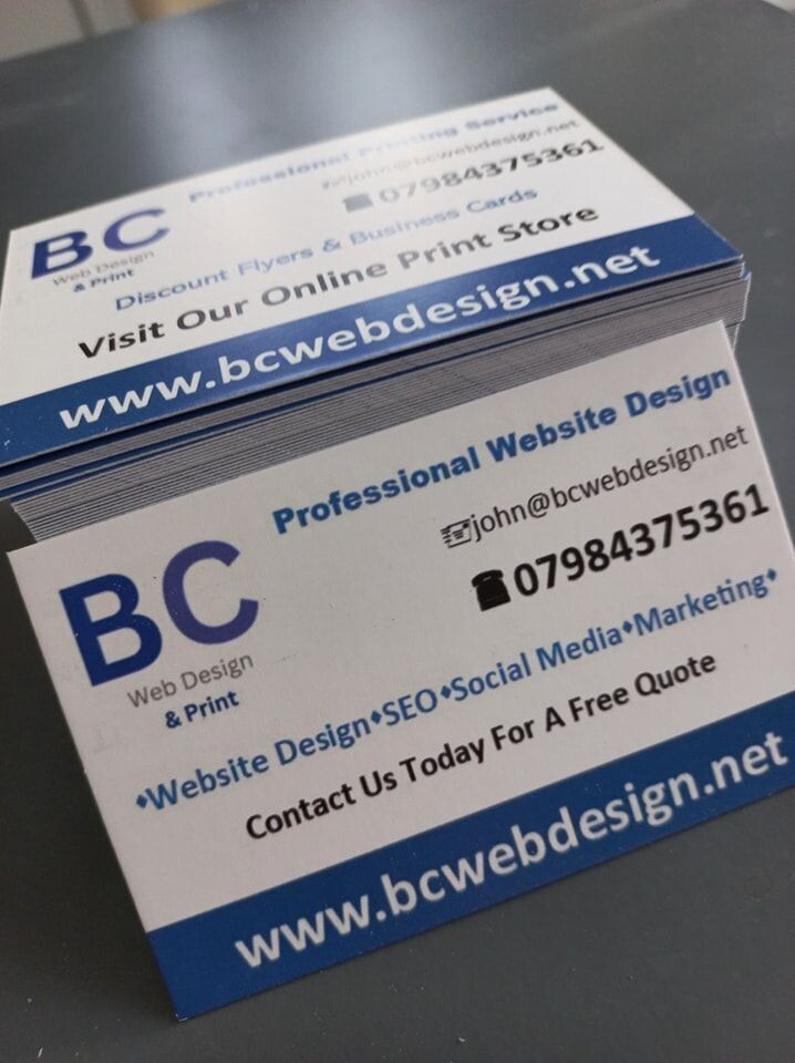 450GSM Double Sided Business Cards With Delivery & Optional Design