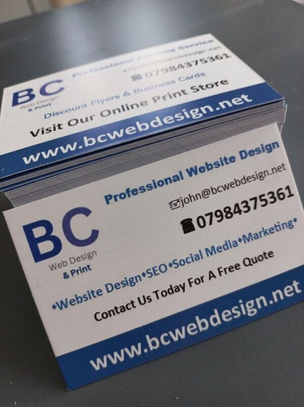 450GSM SIngle Sided Business Cards With Delivery & Optional Design