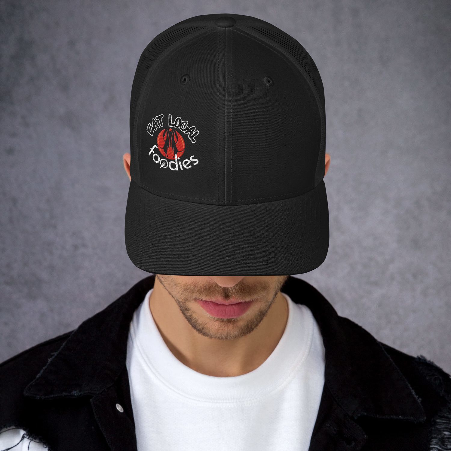 Eat Local Foodies - Lobster | Retro Trucker Hat | Yupoong 6606 copy Eat Local Foodies - Lobster | Retro Trucker Hat | Yupoong 6606 copy
