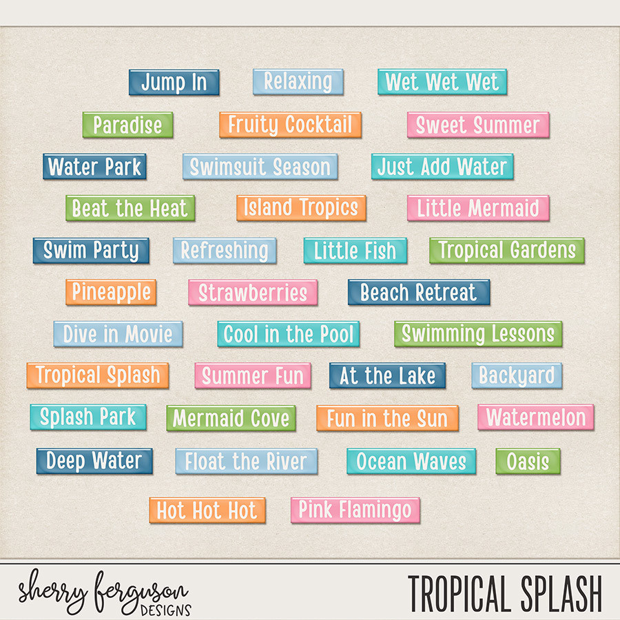 Tropical Splash Wordbits