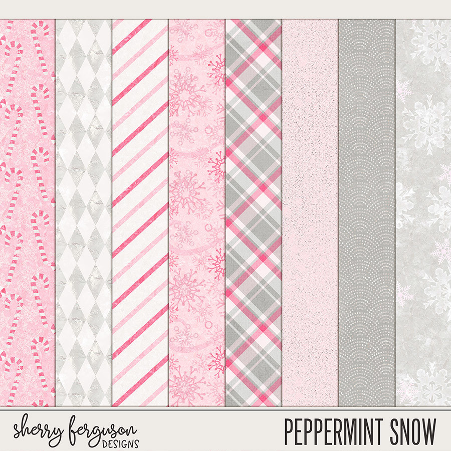 Peppermint Snow Papers
