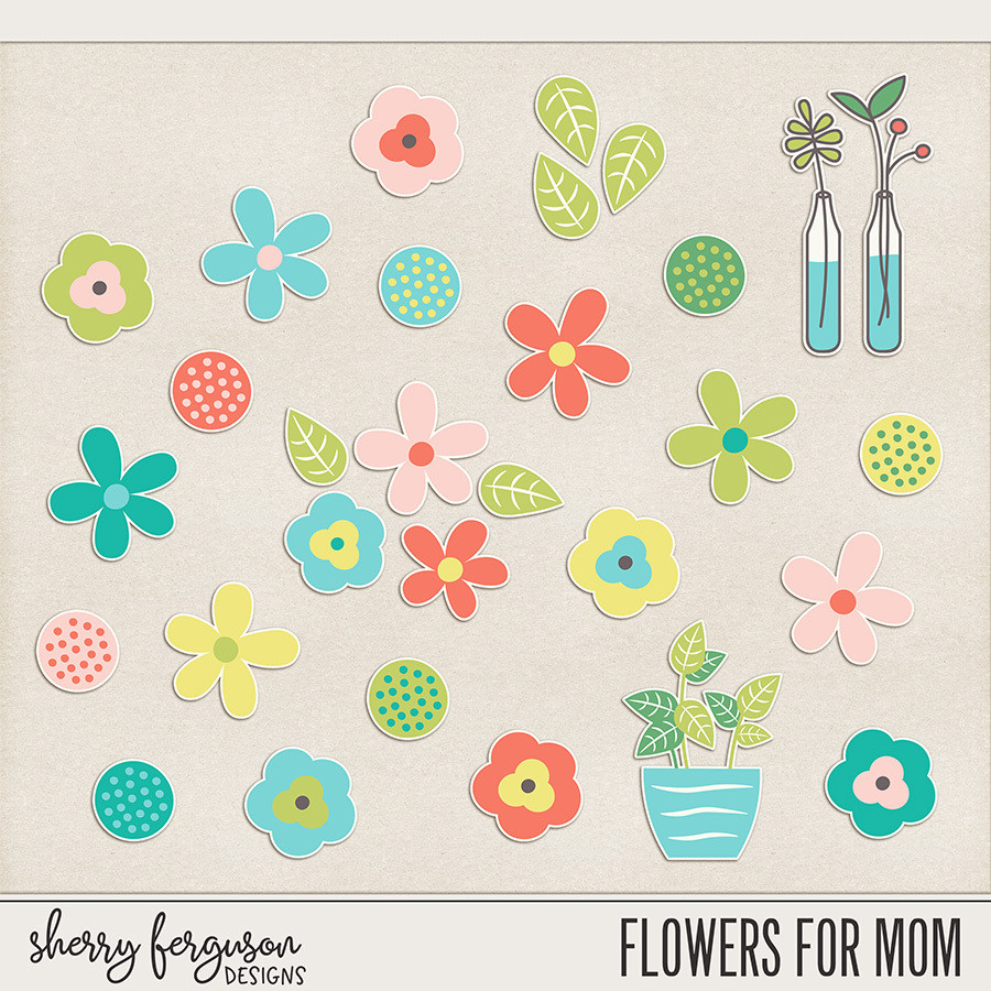 Flowers for Mom Stickers