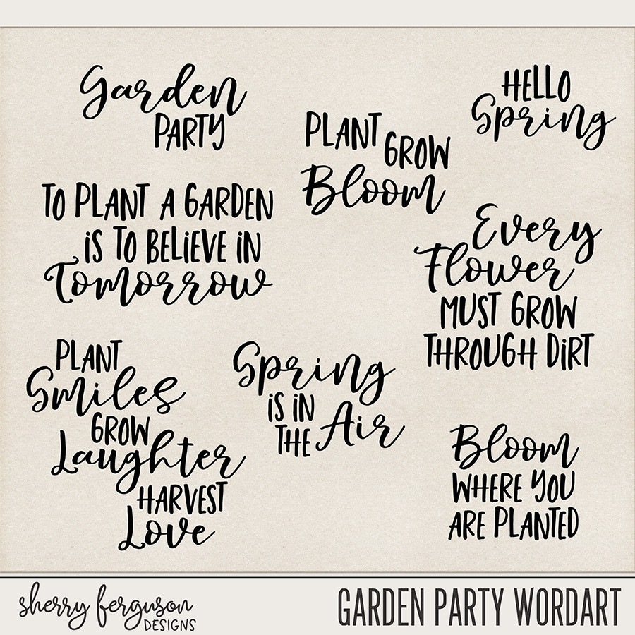 Garden Party Wordart