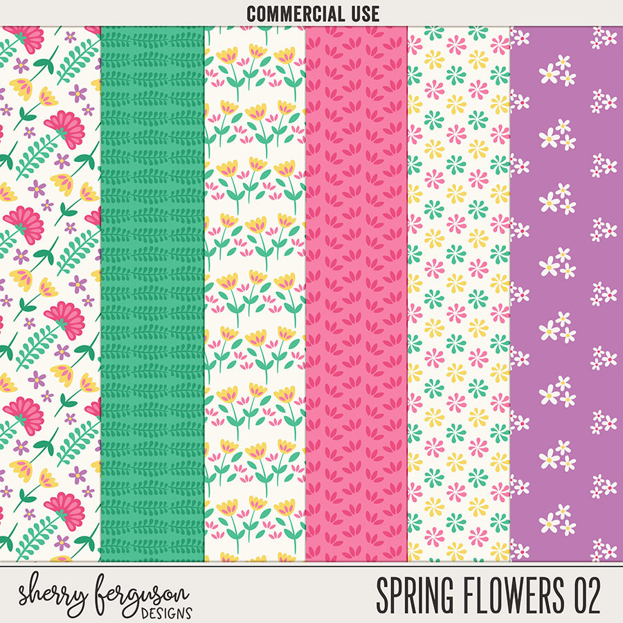 {CU} Spring Flowers 02 Patterns