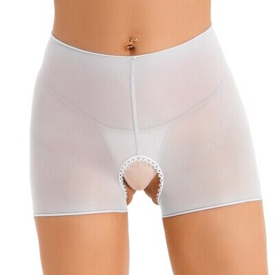 Panty Briefs Open Crotch White