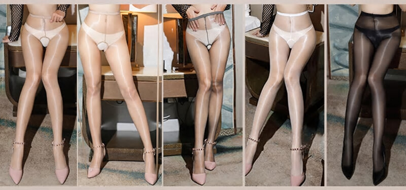 Crotchless High Waist Nylons