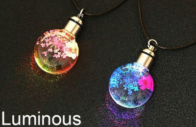 Necklace Illuminates the Flowers