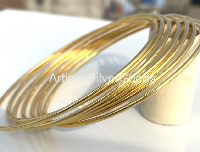 5mm Hawaiian 3D Plumeria Flower Design Hamilton Gold Bangle