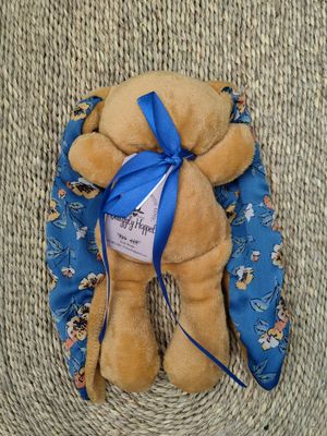Snuggly Hoppel (Mustard with satin blue flower ears)