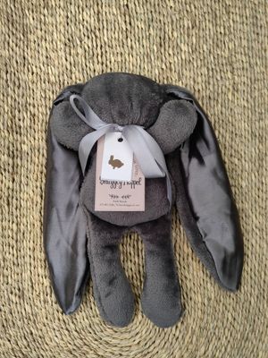 Snuggly Hoppel (Dark grey with plain grey satin ears)