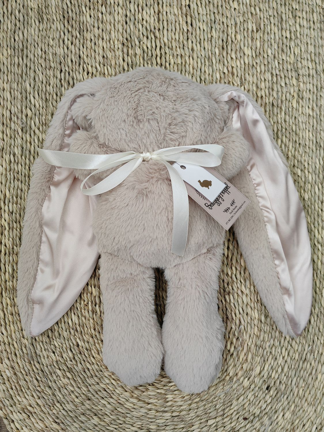 Snuggly Hoppel (Light with light pink satin ears) L