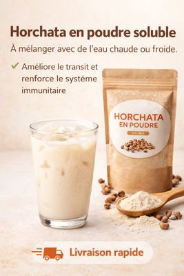 Horchata en poudre - LE PACK DÉCOUVERTE (180G) Permet de reconstituer 2 Litres de Lait végétal Frais