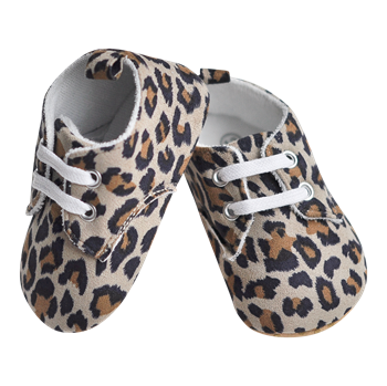 Babypynt blød sko i leopard