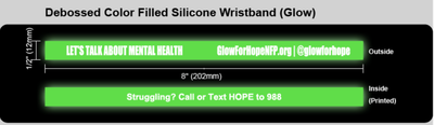 Let's Talk About Mental Health Glow Silicone Wristband