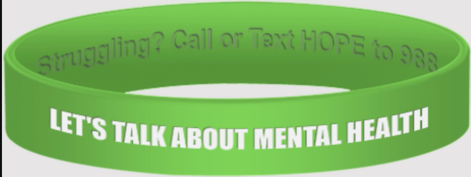 Let's Talk About Mental Health Glow Silicone Wristband