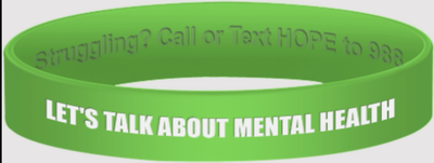 Let's Talk About Mental Health Glow Silicone Wristband