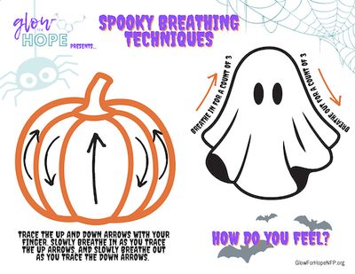 Spooky Breathing Techniques Coloring Sheet
