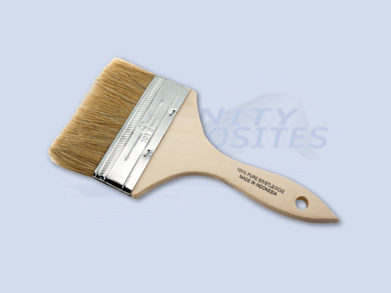 4" Imported Chip Brush / Wooden Handle - Box of 12 - Wholesale Fiberglass Tools