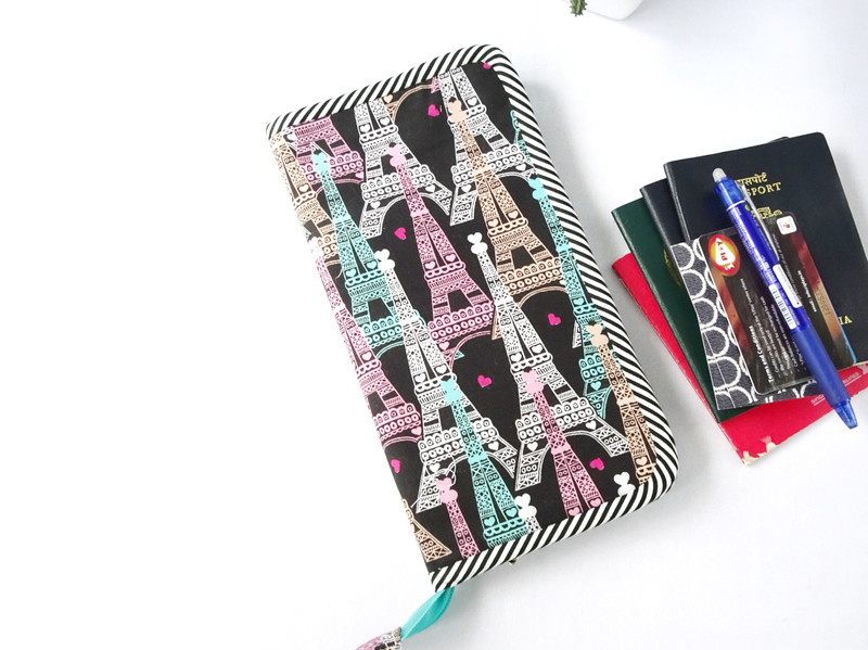 Paris Zip Around Family Passport Travel Wallet for 6
