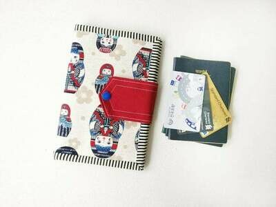 Matryoshka Travel Wallet Organizer for 4 with Multiple Cardholders and Pockets