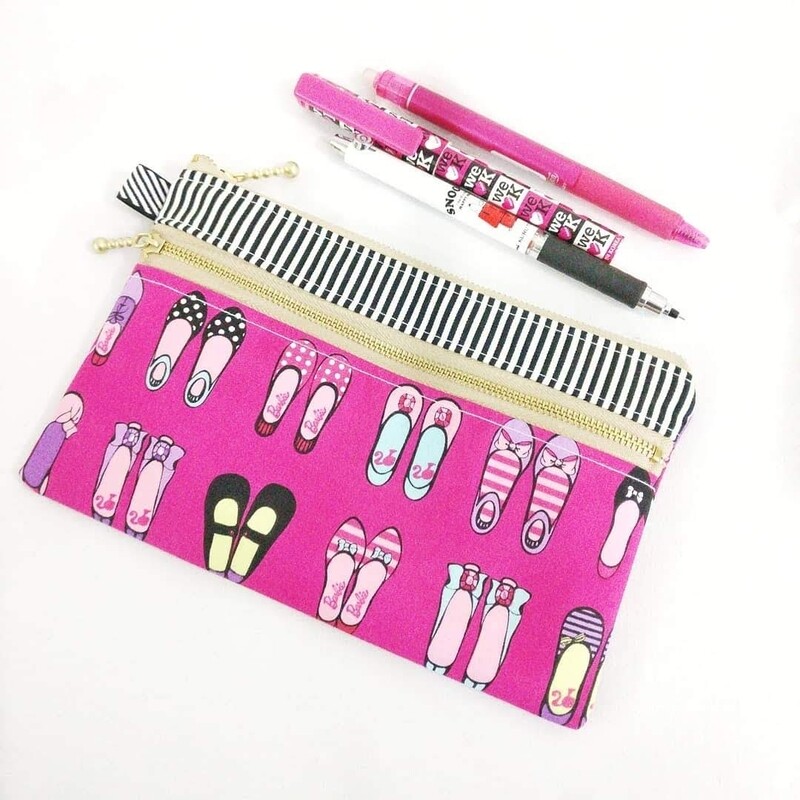 Pink Double Zipper Pouch - Barbie Shoes