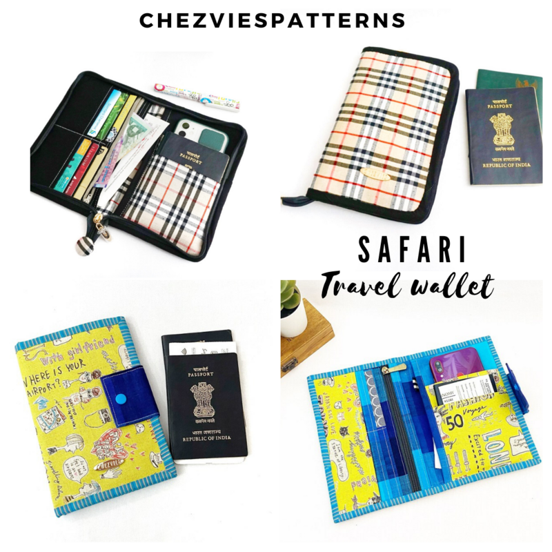 SAFARI Travel Passport Wallet Sewing Pattern With Video Tutorial