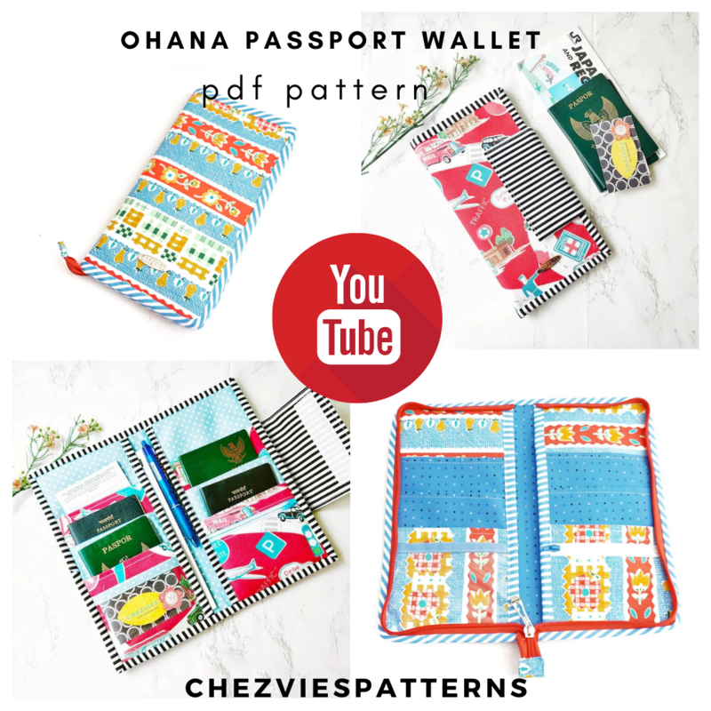 Ohana Family Passport Wallet Sewing Pattern With Video Tutorial