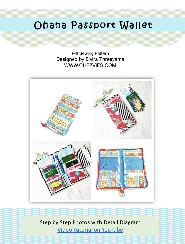 Ohana Family Passport Wallet Sewing Pattern With Video Tutorial