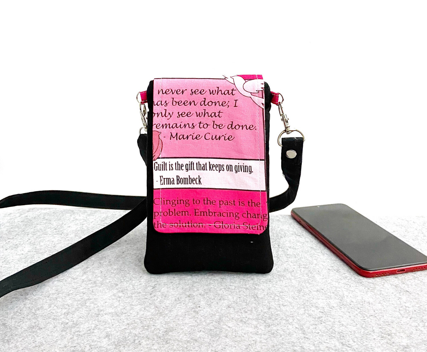 Pink Small Crossbody Phone Bag For Women