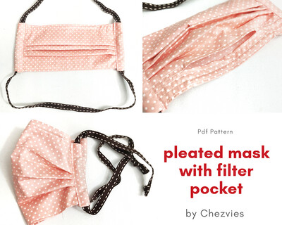 FREE PATTERN: Pleated Mask with Filter Pocket