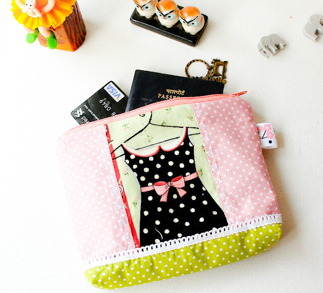FREE - Patchwork Zipper Pouch Tutorial - Scrap Buster Project