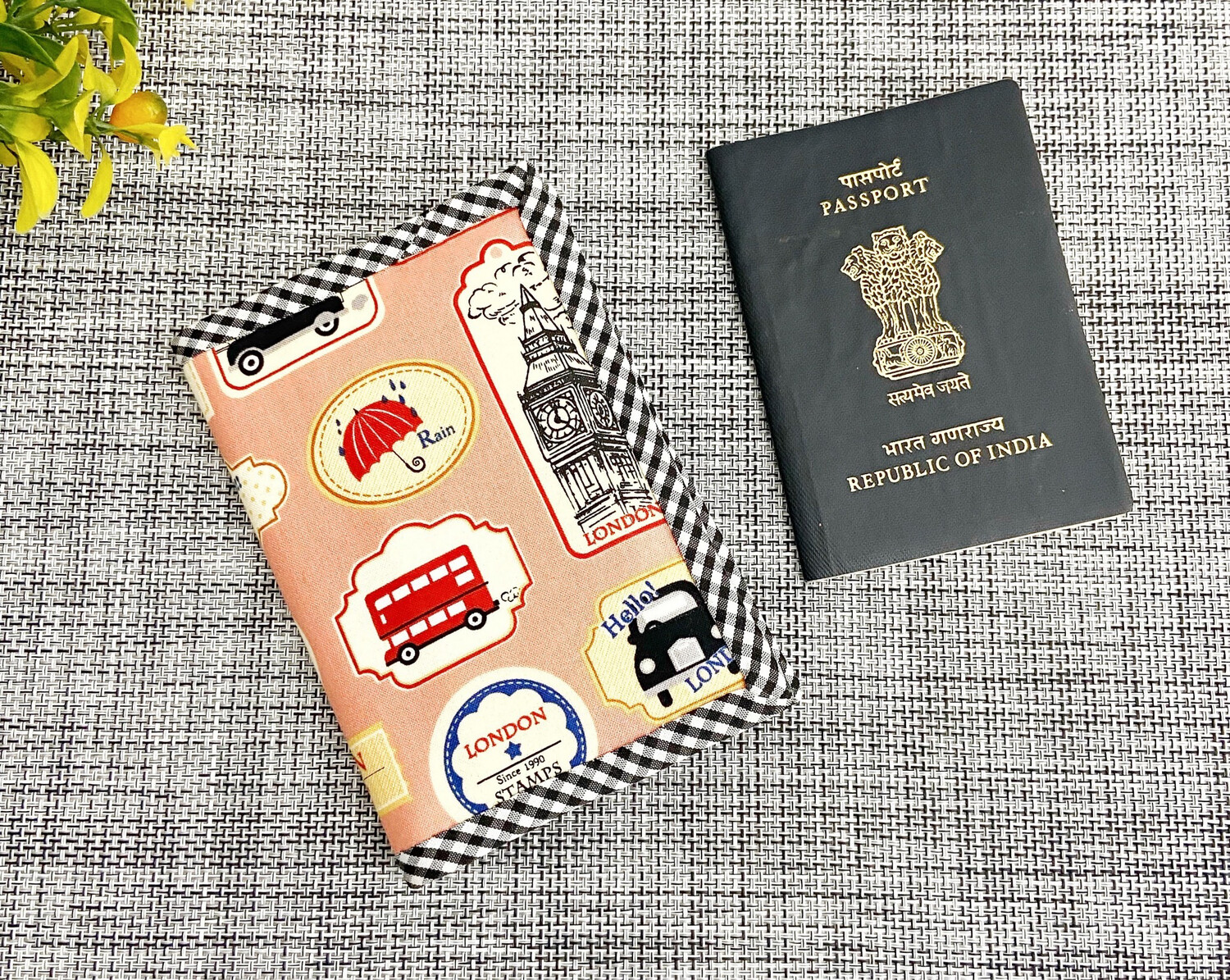 London Theme Travel Wallet Passport Cover