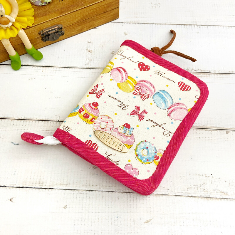 Cute Kawaii Pink Zipper Wallet For Women - Macaron Doughnut