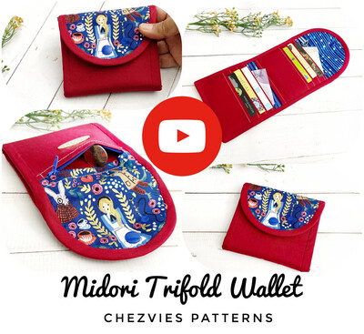 Midori Small Trifold Wallet Sewing Pattern