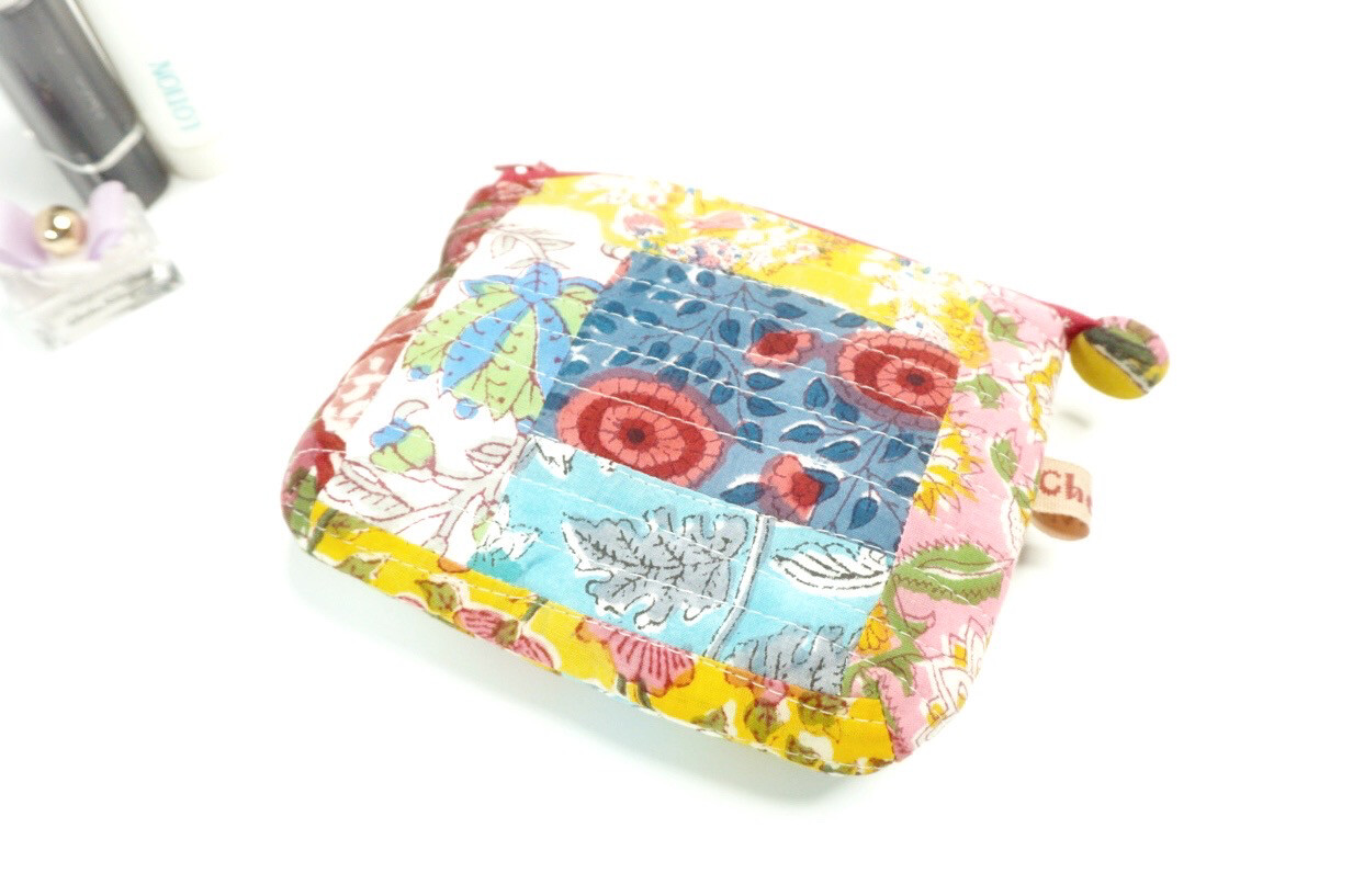 Small Patchwork Pouch - Make Up Bag