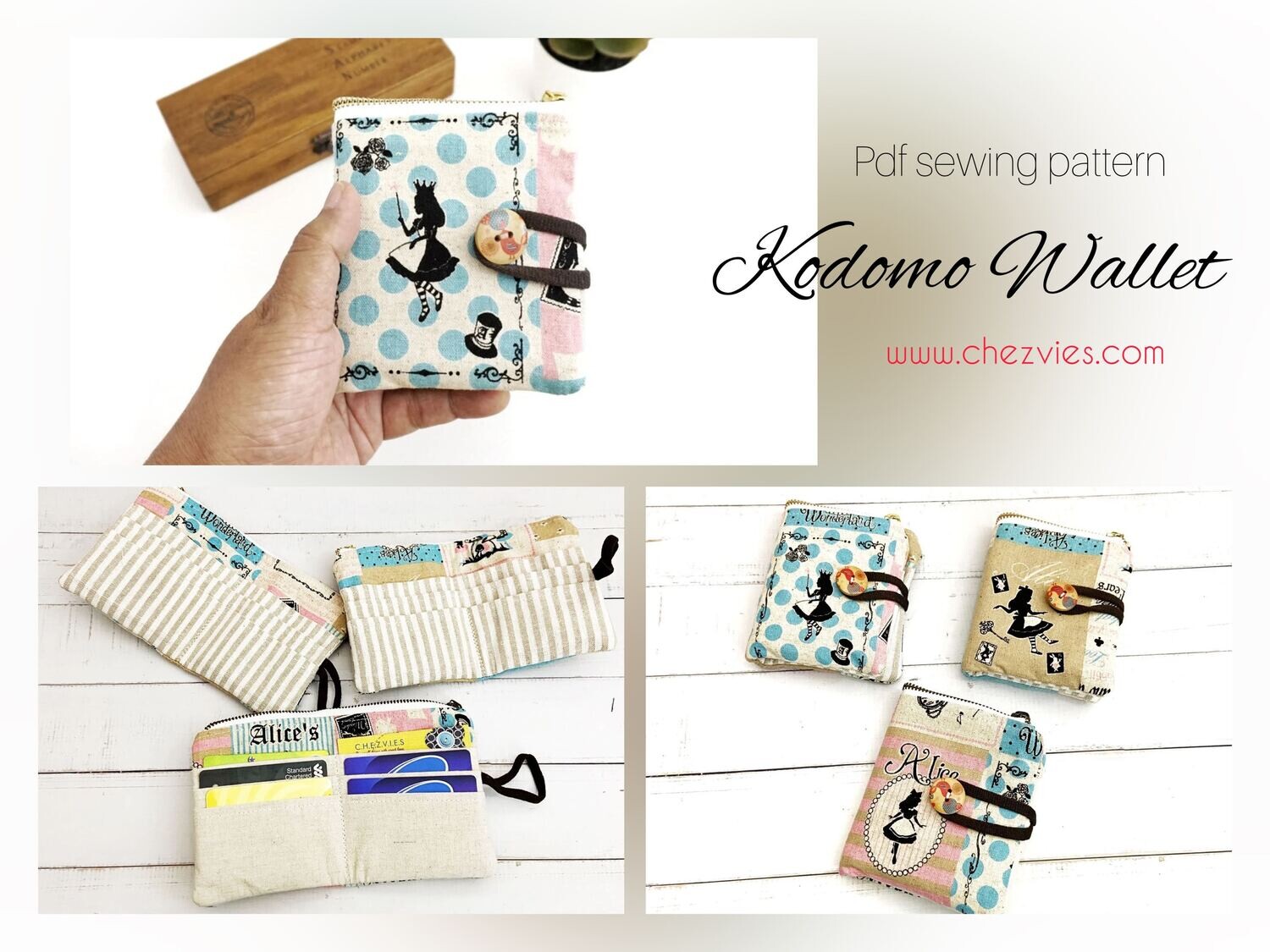 Kodomo Wallet Pdf Sewing Pattern - Wallet Pattern for Beginners