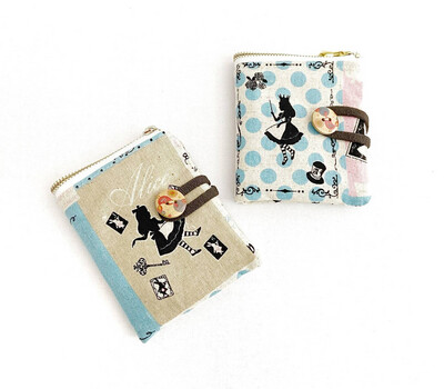 Cute Small Bifold Wallet - Kids Wallet - Alice in Wonderland