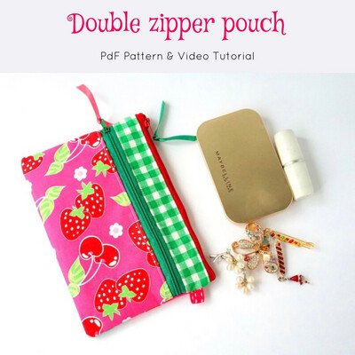 Doitrei Triple and Double Zipper Pouch Sewing Pattern